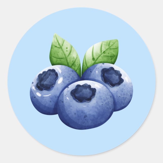 Sticker Rond Blueberry (Devant)