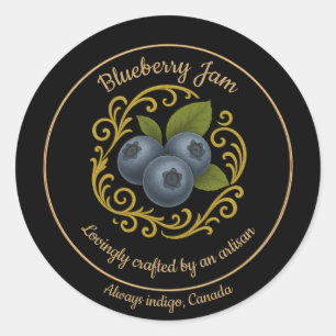 Sticker Rond Blueberry Dream – Artisan Jam Label
