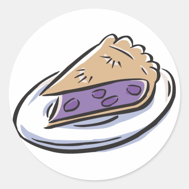 Sticker Rond Blueberry Pie (Devant)