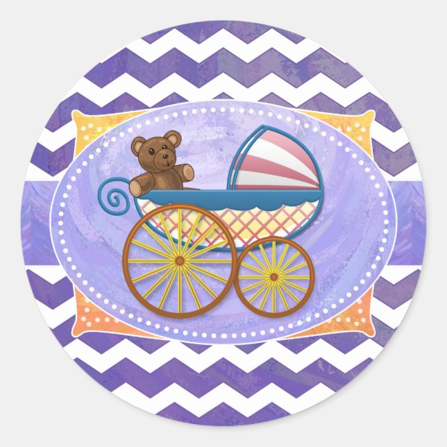 Sticker Rond Blueberry Smear Baby Stuff (Devant)