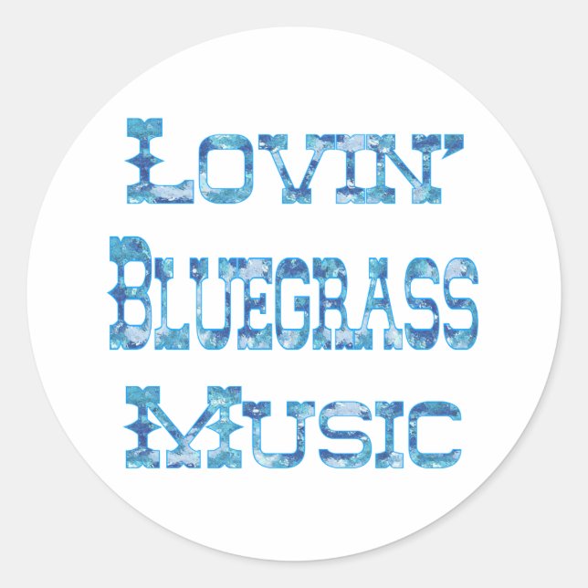 Sticker Rond Bluegrass Music (Devant)