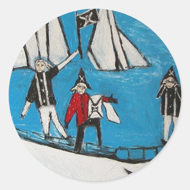 STICKER ROND BLUES DES PIRATES (Devant)