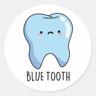 Sticker Rond Bluetooth Funny Technique Bleu Douille