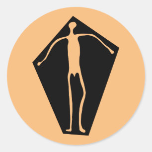 Sticker Rond Blythe Intaglios géoglyphe antique anthropomorphiq