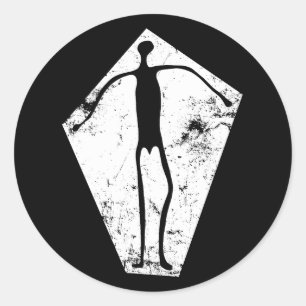 Sticker Rond Blythe Intaglios géoglyphe antique anthropomorphiq