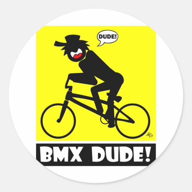 STICKER ROND BMX DUDE-18 (Devant)