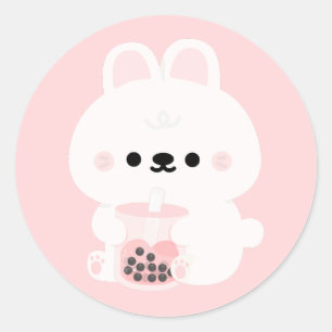 Sticker Rond Boba Bunny