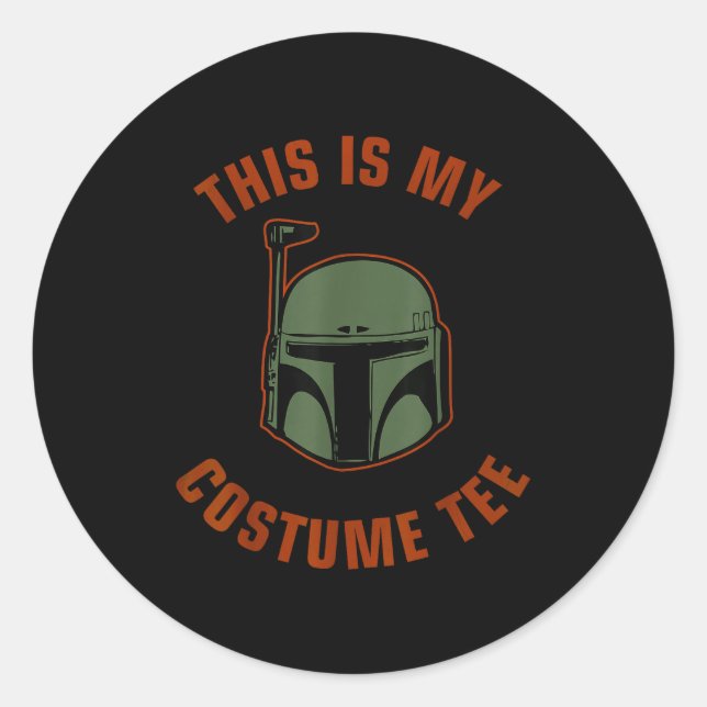 Sticker Rond Boba Fett Costume Halloween  (Devant)