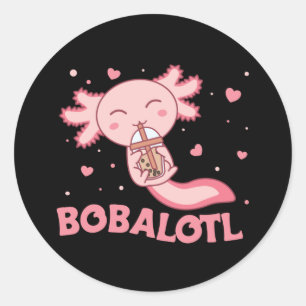 Sticker Rond Bobalotl Axolotl Amateurs de doux animaux Bubble T