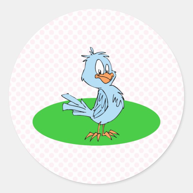 Sticker Rond Bobby Blue Jay (Devant)