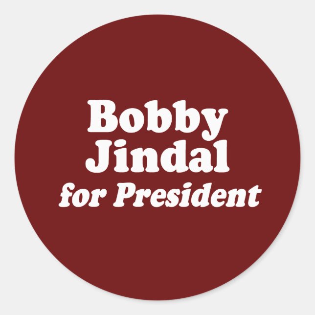 STICKER ROND BOBBY JINDAL POUR LE PRÉSIDENT 2 (Devant)