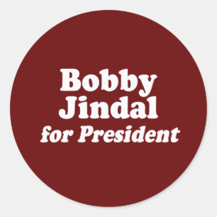 STICKER ROND BOBBY JINDAL POUR LE PRÉSIDENT 2