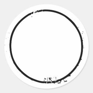 Sticker Rond Bocal à épices blanc noir en noir noir en bordure 
