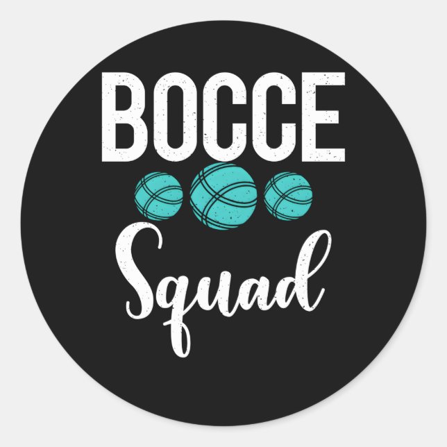 Sticker Rond Bocce Ball Bocce Squad (Devant)