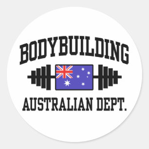 Sticker Rond Bodybuilder
