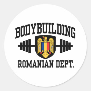 Sticker Rond Bodybuilding roumain
