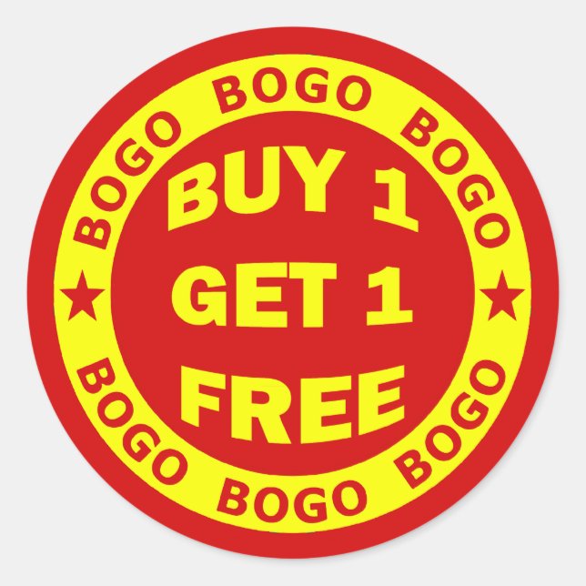 STICKER ROND BOGO ACHETER UN OBTENIR UN GRATUIT (Devant)