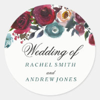 Boho Bordo Bourgogne Mariage des fleurs rouges