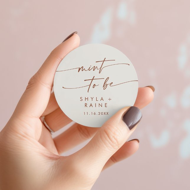 Sticker Rond Boho Chic Crème Bohème Mint À Être Favorisé Sticke (Boho Chic Bohemian Cream Mint To Be Favor Sticker)