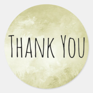 Sticker Rond Boho Chic, Merci Or Moderne