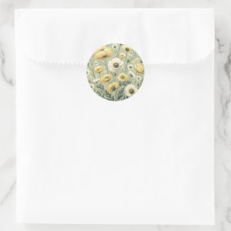 Sticker Rond Boho Garden Party Fleur sauvage Mariage