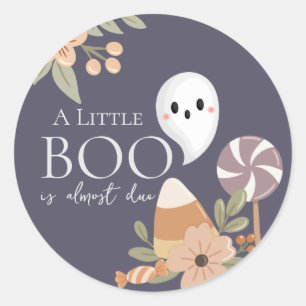 Sticker Rond Boho Halloween Baby Shower Little Boo – Gentil Fan