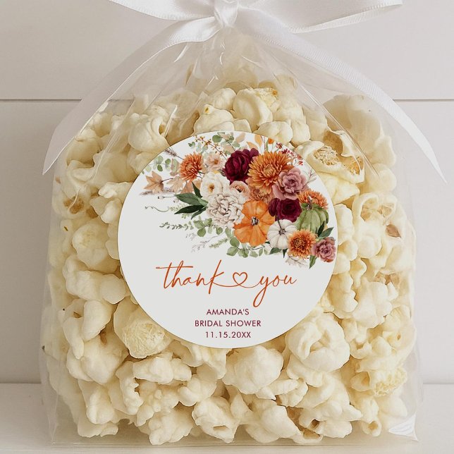 Sticker Rond Boho Harvest Automne Amoureux Enterrement de Vie d (Créateur téléchargé)