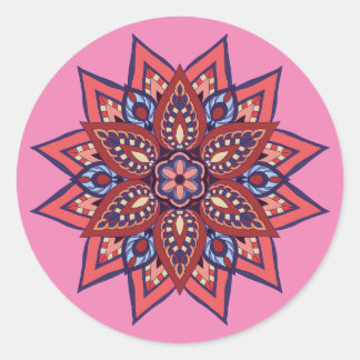 Sticker Rond Boho Mandala