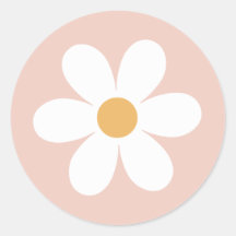 Boho rose marguerite rétro