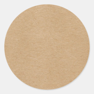 Sticker Rond Boho rustique Kraft simple et élégant
