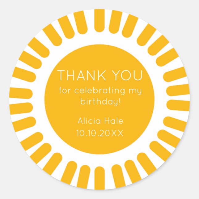 Sticker Rond Boho Soleil  (Devant)