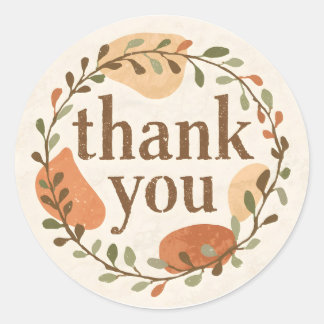 Sticker Rond Boho Thank You