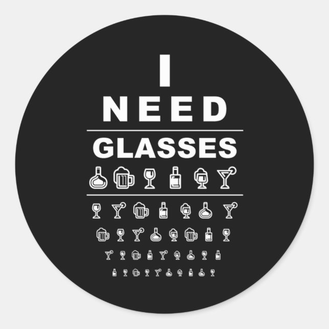 Sticker Rond Boire alcoolique ivre Boire de la barre de mixolog (Devant)