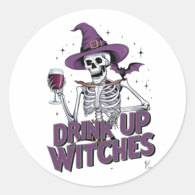 STICKER ROND BOIRE DES TÉMOINS (Devant)