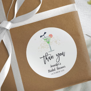 Sticker Rond Boire jusqu'à la dernière goutte Sorcières Cocktai