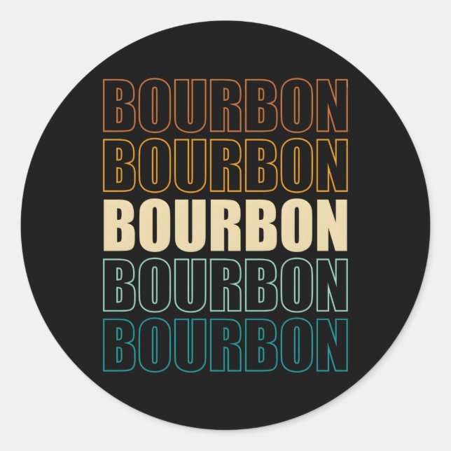 Sticker Rond Boire Whiskey Bourbon (Devant)