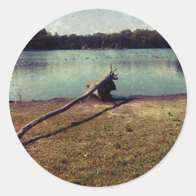 Sticker Rond Bois (Devant)