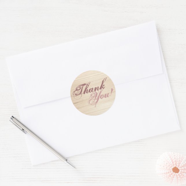 Sticker Rond Bois (Enveloppe)