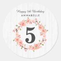 Bois blanc et bracelet de fleurs Wreath Joyeux ann