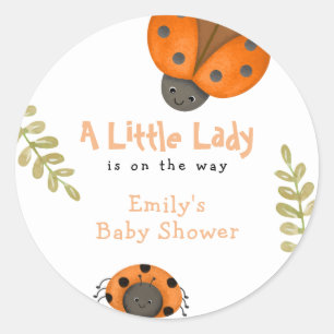 Sticker Rond Bois d'aquarelle de forêt Baby shower de la Petite
