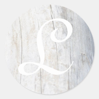 Sticker Rond Bois de Conduite Monogramme Personnalisable