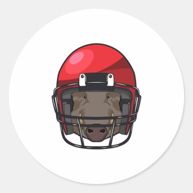Sticker Rond Bois de football Sports (Devant)