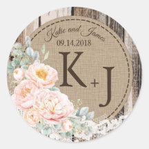 Bois Peony Lace Rustique Monogramme Mariage Étique