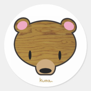 Sticker Rond Bois profonds Kuma