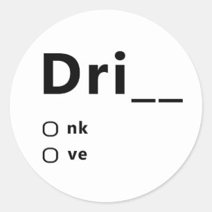 Sticker Rond Boisson ou commande