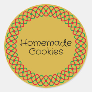 Sticker Rond Boîte de boulangerie de Noël