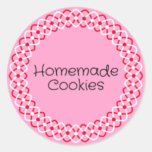 Sticker Rond Boite de boulangerie de Saint Valentin