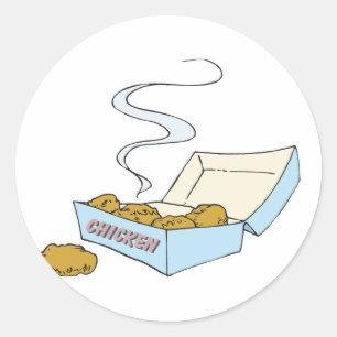 Sticker Rond boîte de nuggets de poulet