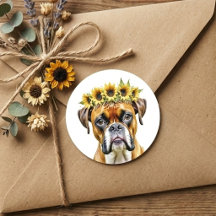 Boîte de peinture à l'aquarelle Chien Boxer Couron