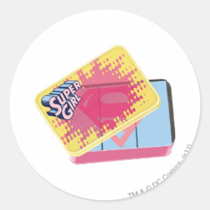 Sticker Rond Boîte de Supergirl